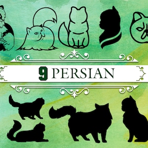PERZISCHE SVG, perzische, Perzische kat, svg-bestand, perzische kat clipart, cricut svg, silhouet svg, perzisch kattenbestand, svg-snede, mandala svg, svg, dxf