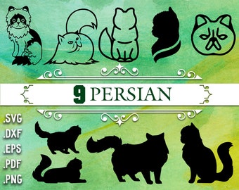 PERSIAN SVG, persian, persian cat, svg file, persian cat clipart, cricut svg, silhouette svg, persian cat file, svg cut, mandala svg,svg,dxf