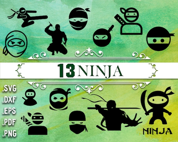 Download Ninja Svg Ninja Clipart Ninja Vector Ninja Silhouette Etsy