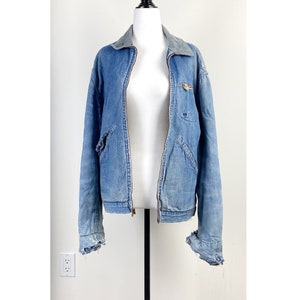 70&#39;s Vintage Aldens Destroyed Denim Jacket