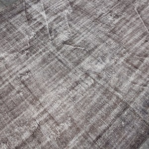 7x10 Oversize Turkish Wool Rug: Faded Vintage Area Rug