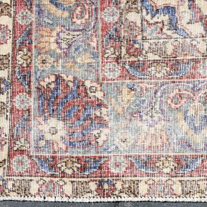 4x8 türkischer Vintage Teppich Vintage Oushak Teppich 4x8 Teppich 100x250 Alter Teppich Vintage Teppich Türkischer Teppich Oushak Wollteppich, 17738