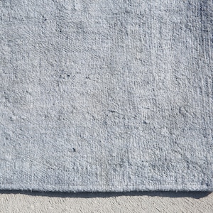 4x6 Vintage Turkish Hemp Rug: Faded Tribal Area Rug