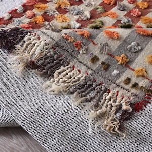 Handmade 3x4 Vintage Turkish Wool Kilim Rug