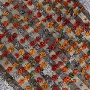 Handmade Wool Tulu Rug: 3x4 Vintage Turkish Area Rug
