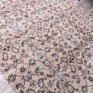 6x8 Turkish Vintage Rug,6x8 Rug,Wool Area Rug,6x8 Turkish Rug,Oushak Rug 6x8,Turkish Rug 6x8, Faded Rug, 6x8 Vintage Rug, Boho Rug