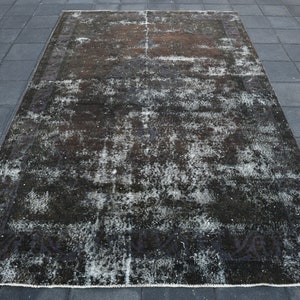 6x9 VINTAGE RUG in Wool,6x9 Area Rug,6x9 Rug,6x9 Turkish Rug,Distressed Rug,Handmade Rug, 6x9 Muted Rug, Area Rug, 6x9 Vintage Rug