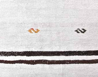Handmade Turkish Hemp Kilim Rug,8x10 Oversize Soft Area Rug