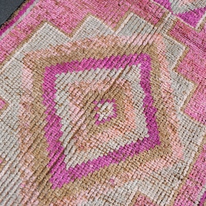 3x10 Vintage Oushak Wool Runner Rug: Turkish Hallway Carpet