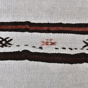 Handgefertigter türkischer Teppichläufer aus Hanf: Vintage Anatolian Decor (2x8)