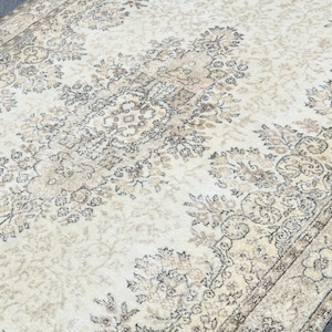 6x8 Turkish Vintage Oushak Wool Rug 6x8 Vintage Rug 6x8 Rug 6x8 Turkish Rug Vintage Rug Turkish Rug 6x8 Muted Rug 6x8 Area Rug