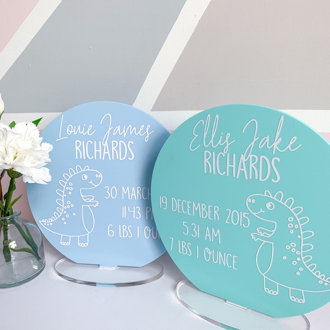 Personalised Birth Announcement Plaque / Baby Plaque / New Etsy