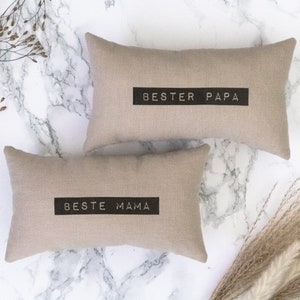 Personalized Linen Pillow | Gift Mother's Day | Father's Day | Best Mom | grandma | Best Dad | grandpa | wedding | anniversary