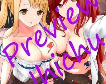 Waifu Anime Lucy x Erza Selfie 11x14 Poster