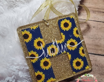 Monogrammed Mirror Charm Personalized