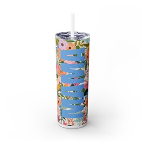 Floral Mama Skinny Becher, 20 Unzen, perfektes Geschenk für Mütter, Muttertag, Frühlingsdekor, umweltfreundliche Hydratation, buntes Trinkgeschirr