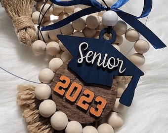 Senior 2025 2026 Mirror Charm customized year and colors graduate gifts rear view mirror car accessories