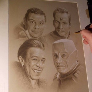 Limited print of my pastel drawing of the red dwarf crew