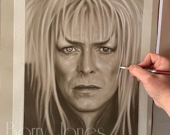 Limited print of my drawing of jareth from labyrinth