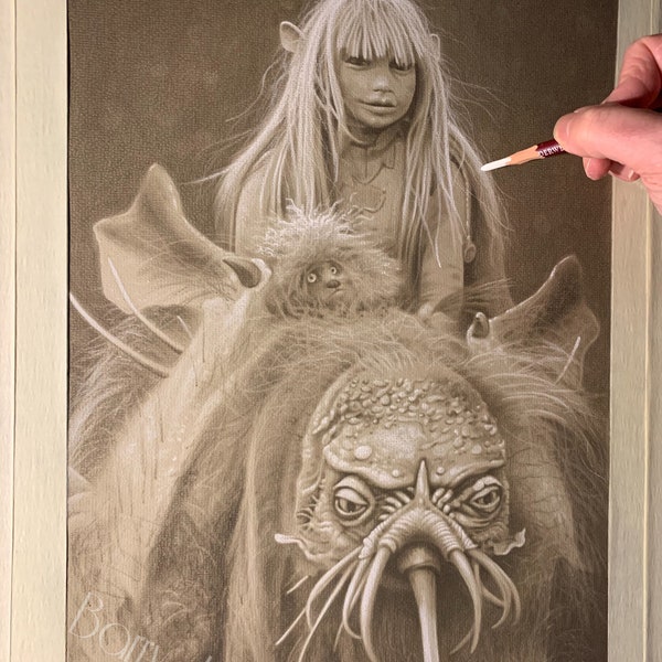 Limited print taken from my original pastel drawing of Kira fizzgig from the dark crystal