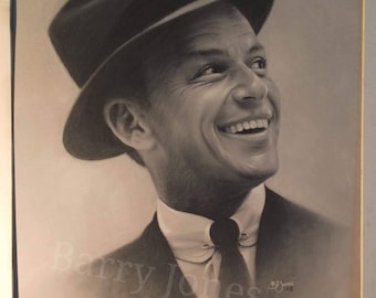 Limited print of my pastel drawing of frank sinatra