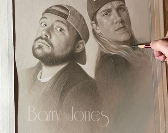 Jay and silent bob limited print taken from my pastel drawing