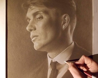 Limited print of my pastel drawing of Cillian Murphy