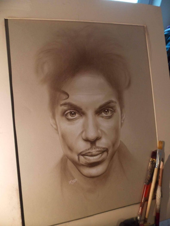 Limited print of my pastel drawing of prince | Etsy