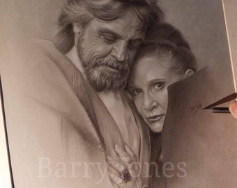 Star wars Luke et Leia, impression limitée
