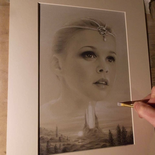 Limited print available of my neverending story pastel drawing