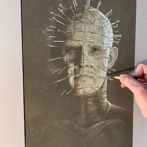 Limitierter Druck von meiner originalen Pastellzeichnung von einem Nadelkopf aus Hellraiser