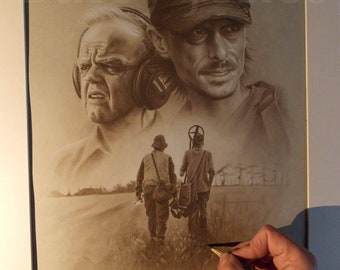 Limited print of my pastel drawing from the detectorists series