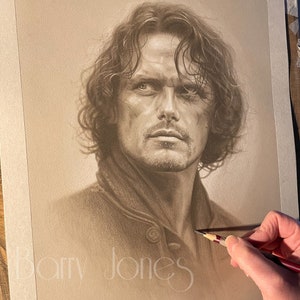 Limited print taken from my original pastel drawing of Jamie Fraser from outlander