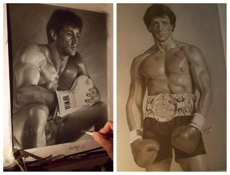 Set of two limited prints of my rocky pastel drawings Christmas deal