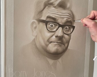 Limited print of Ronnie Barker taken from my original pastel drawing