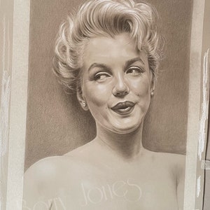 Limited print taken from my original pastel drawing of Marilyn Monroe