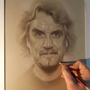 Limited print of my Billy Connolly pastel drawing