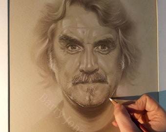 Limited print of my Billy Connolly pastel drawing