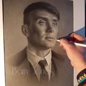 Limited print taken from my Cillian Murphy gangster pastel drawing