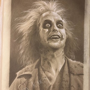 Limited print taken from my original pastel drawing of beetlejuice