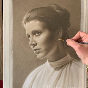 Limited print taken from my original pastel drawing of Princess Leia