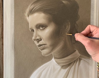 Limited print taken from my original pastel drawing of Princess Leia