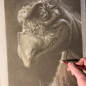 Limited print taken from my original pastel drawing of chamberlain from the dark crystal