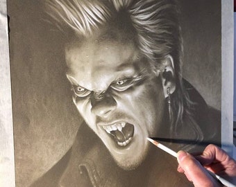 Limited print of my pastel drawing of david from the lost boys