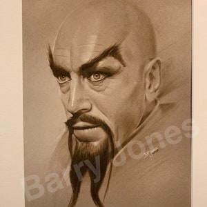 Limited print taken from my pastel drawing of Ming the merciless flash gordon