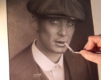 Limited print of my pastel drawing of Cillian Murphy