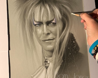 Limited print of my drawing of jareth from labyrinth