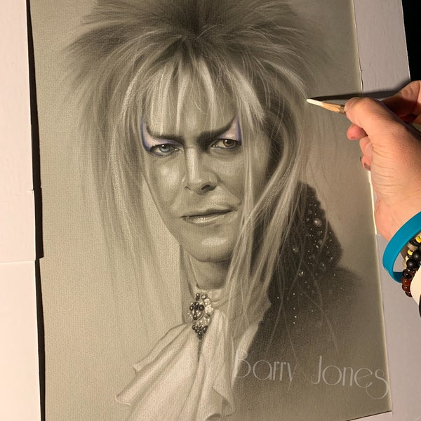 Limited print of my drawing of jareth from labyrinth