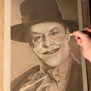 Limited print taken from my original pastel drawing of Jack Nicholson as the joker