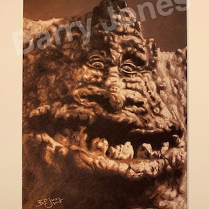 Limited print taken from my pastel drawing of rock biter from never ending story